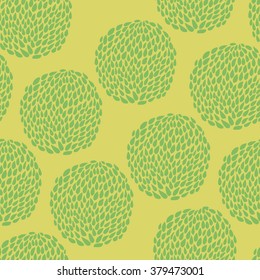Seamless abstract floral pattern in green colors