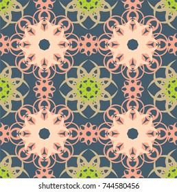 Seamless abstract floral pattern with mandala pattern,Floral background design, luxury mandala,illustration of isolated set floral vector,