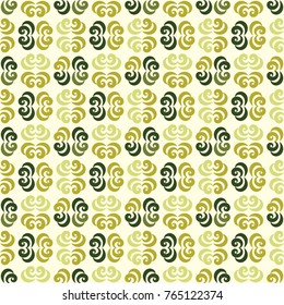 Seamless abstract floral pattern with mandala pattern