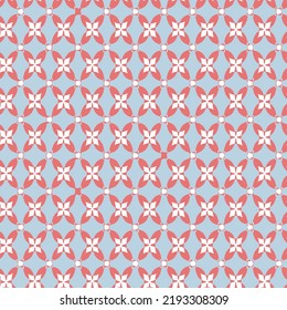 Seamless abstract floral pattern. Modern background. Geometric pink leaf ornament.