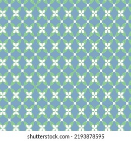 Seamless abstract floral pattern. Modern background. Geometric blue leaf ornament.