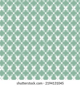 Seamless abstract floral pattern. Modern background. Geometric green leaf ornament.