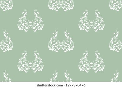 Seamless abstract floral pattern on background. Wallpaper pattern. Vector illustration