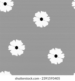 Seamless abstract floral pattern on background with texture. Vector pattern
