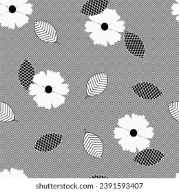Patrón floral abstracto sin inconvenientes sobre fondo con textura. Patrón de vector