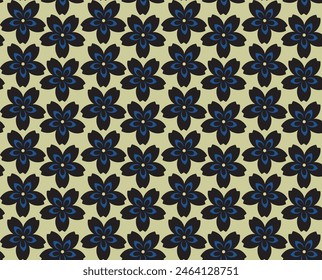Seamless abstract floral pattern on beige. Vector Illustration.
