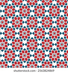 seamless abstract floral pattern on white background