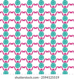 seamless abstract floral pattern on white background