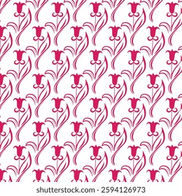 seamless abstract floral pattern on white background