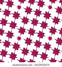 Seamless abstract floral pattern on white background, vector