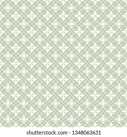 Seamless abstract floral pattern in oriental style. Geometric flower ornament on a white background.