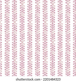 Patrón floral abstracto e impecable. rosa y blanco. Ilustración vectorial Patrón ilustrado sin costura hecho de elementos dibujados a mano