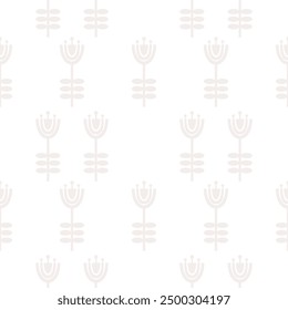 Seamless abstract floral pattern. Pink, white. Vector illustration. Ethnic geometric flowers. Design for textile fabrics, wrapping paper, background, wallpaper, cover.