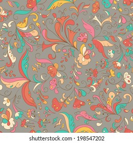 Seamless abstract floral pattern spring. Seamless pattern can be used for wallpaper, pattern fills, web page background, surface textures.
