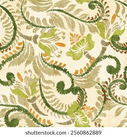 Seamless abstract floral pattern suitable for fabric, motifs, covers, backgrounds, etc.