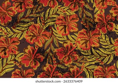 Seamless abstract floral pattern suitable for fabric, motifs, covers, backgrounds, etc.

