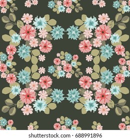 Seamless abstract floral pattern. For textile or book covers, manufacturing, wallpapers, print, gift wrap.