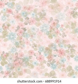 Seamless abstract floral pattern. For textile or book covers, manufacturing, wallpapers, print, gift wrap.