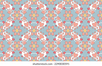 Patrón floral abstracto e impecable. Moderno, con colores vivos, perfecto para carteles, tapices, carteles y fondo