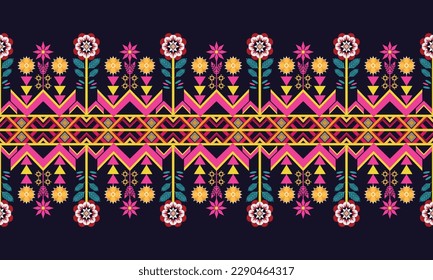 Seamless abstract floral pattern. Trendy with bright colours perfect for poster, wallpaper, banner and backdrop
