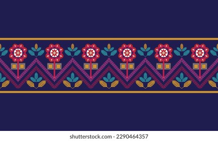 Nahtlose abstrakte Blumenmuster. Trendsetter mit hellen Farben, perfekt für Poster, Tapete, Banner und Hintergrund