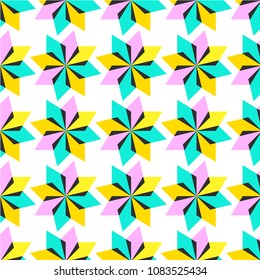 Seamless abstract floral pattern, vector illustration