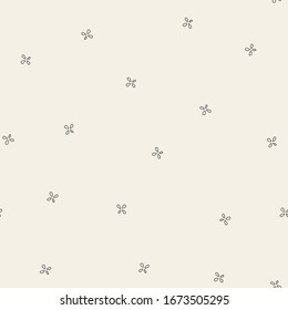 Seamless abstract floral pattern. Vector background with small minimalistic flowers. Trendy spring summer texture for your design