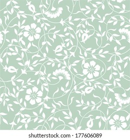 Seamless abstract floral pattern. Vector background.