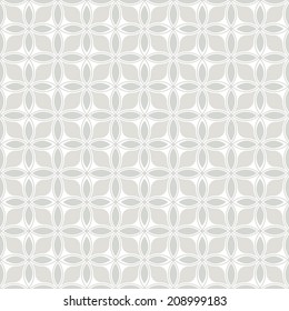 Seamless abstract floral pattern. Vector gray and white background.