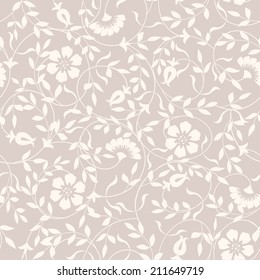 Seamless abstract floral pattern. Vector background.