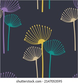 Seamless abstract floral pattern. Vector Illustration.