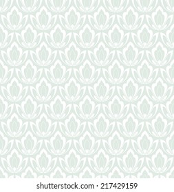 Seamless abstract floral pattern. Vector blue and white background.
