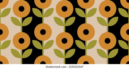 Seamless abstract floral pattern. Vector Illustration.