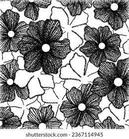 Seamless abstract floral pattern. Vector Illustration