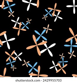 Seamless abstract floral pattern. Vector Illustration.