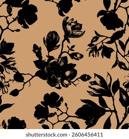 Seamless abstract floral pattern. Vector Illustration.