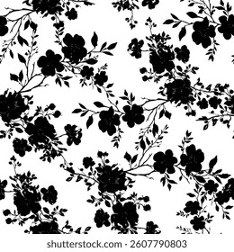 Seamless abstract floral pattern. Vector Illustration.