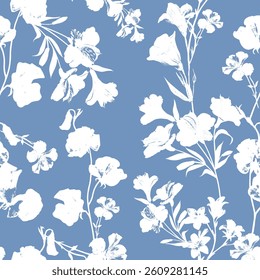 Seamless abstract floral pattern. Vector Illustration.