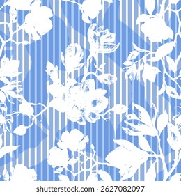 Padrão floral abstrato sem emenda. Ilustração de vetor.