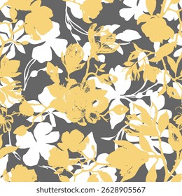 Seamless abstract floral pattern. Vector Illustration.