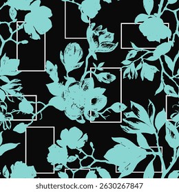 Seamless abstract floral pattern. Vector Illustration.