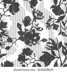Naadloos abstract bloemmotief. Vectorillustratie.