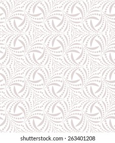 Seamless abstract floral pattern. Vector gray and white background