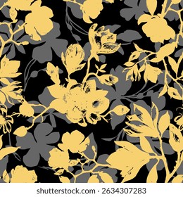 Seamless abstract floral pattern. Vector Illustration.