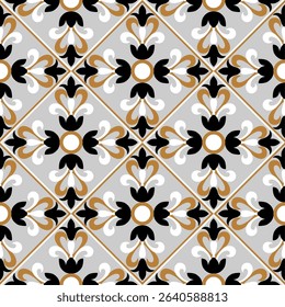 Seamless abstract floral pattern. Vector Illustration.
