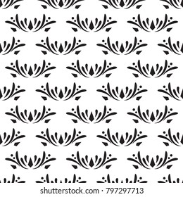 Seamless abstract floral pattern. Vector illustration.