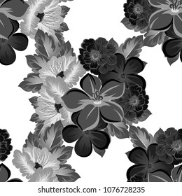 Seamless abstract floral pattern. For your fabric design, clothing, printed matter. Postcards, greeting cards and invitations for birthday, wedding, Valentine's day, party. Vector illustration