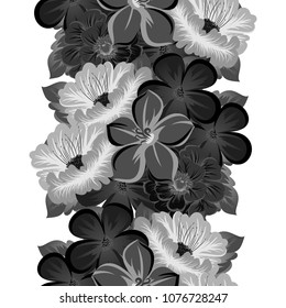 Seamless abstract floral pattern. For your fabric design, clothing, printed matter. Postcards, greeting cards and invitations for birthday, wedding, Valentine's day, party. Vector illustration
