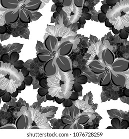 Seamless abstract floral pattern. For your fabric design, clothing, printed matter. Postcards, greeting cards and invitations for birthday, wedding, Valentine's day, party. Vector illustration