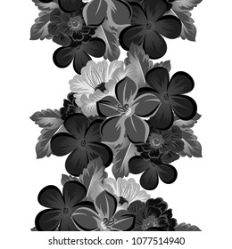 Seamless abstract floral pattern. For your fabric design, clothing, printed matter. Postcards, greeting cards and invitations for birthday, wedding, Valentine's day, party. Vector illustration
